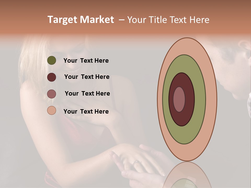 Man Proposing To A Beautiful Young Blond Girl While Holding Out Ring In Box PowerPoint Template