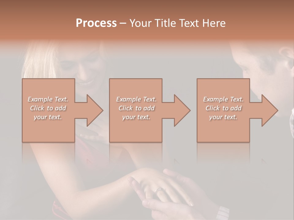 Man Proposing To A Beautiful Young Blond Girl While Holding Out Ring In Box PowerPoint Template