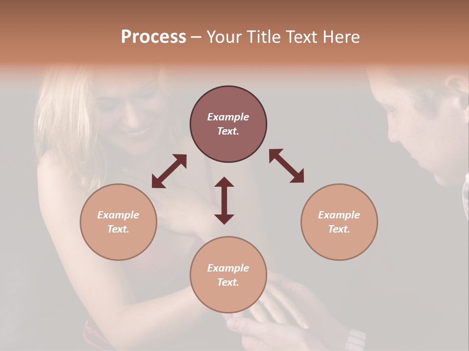 Man Proposing To A Beautiful Young Blond Girl While Holding Out Ring In Box PowerPoint Template