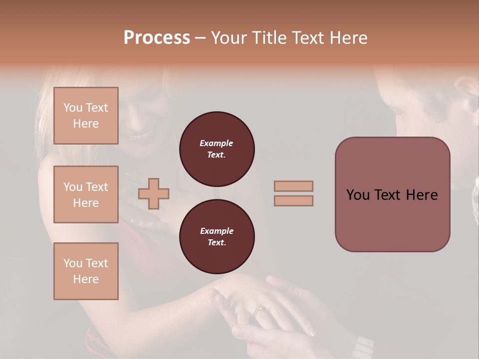 Man Proposing To A Beautiful Young Blond Girl While Holding Out Ring In Box PowerPoint Template