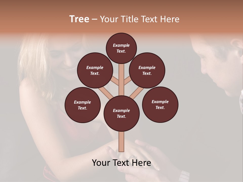 Man Proposing To A Beautiful Young Blond Girl While Holding Out Ring In Box PowerPoint Template