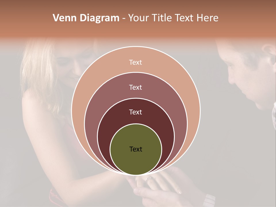 Man Proposing To A Beautiful Young Blond Girl While Holding Out Ring In Box PowerPoint Template
