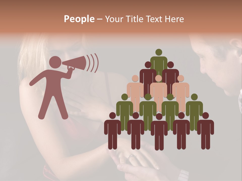 Man Proposing To A Beautiful Young Blond Girl While Holding Out Ring In Box PowerPoint Template