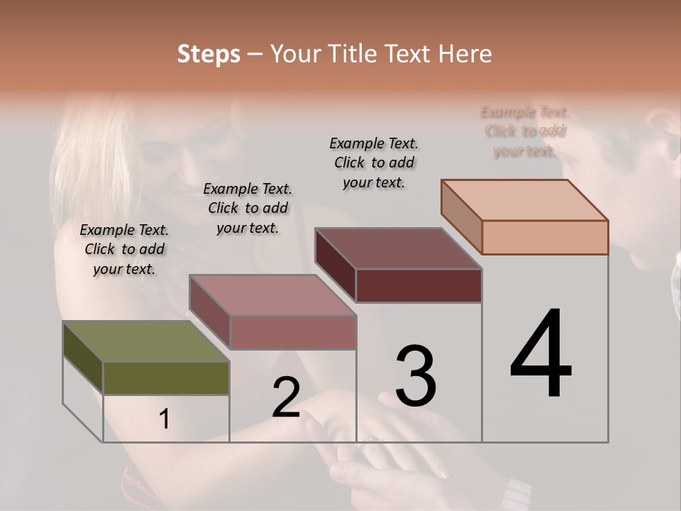 Man Proposing To A Beautiful Young Blond Girl While Holding Out Ring In Box PowerPoint Template