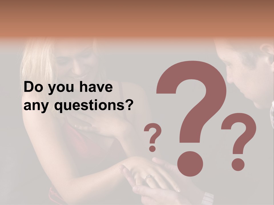Man Proposing To A Beautiful Young Blond Girl While Holding Out Ring In Box PowerPoint Template