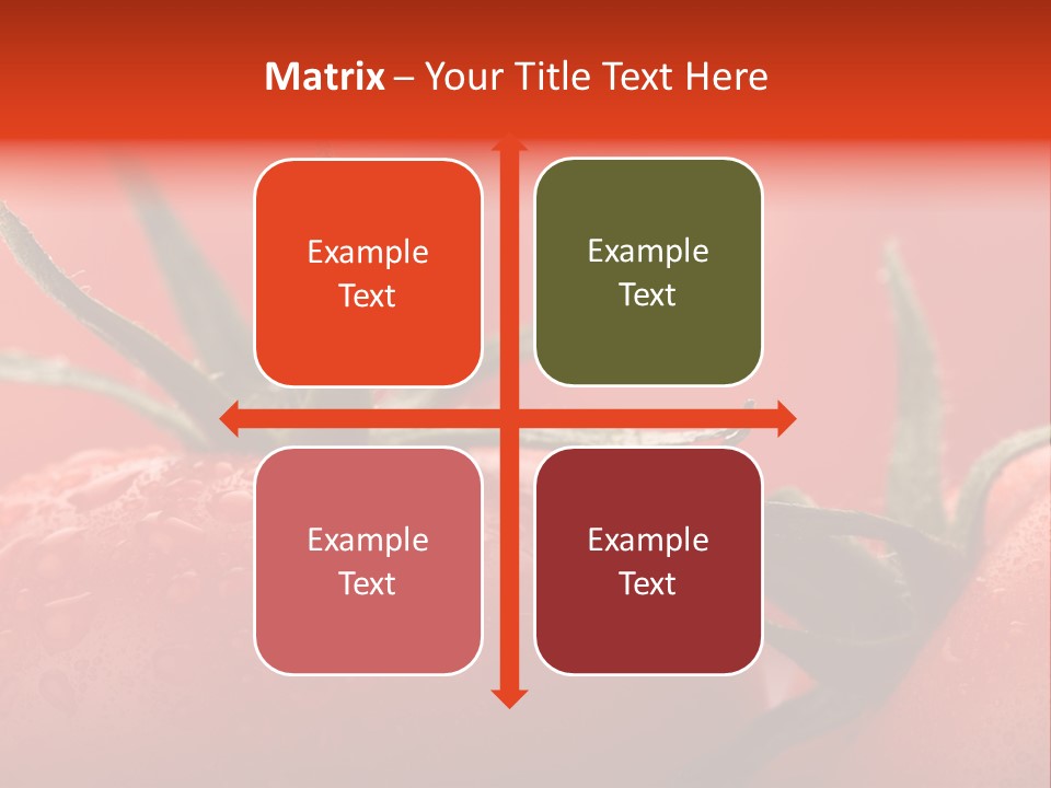 Perfect Fresh Red Wet Tomatoes With Tomato On Background, Very Soft Focus, Super Macro Shot. PowerPoint Template