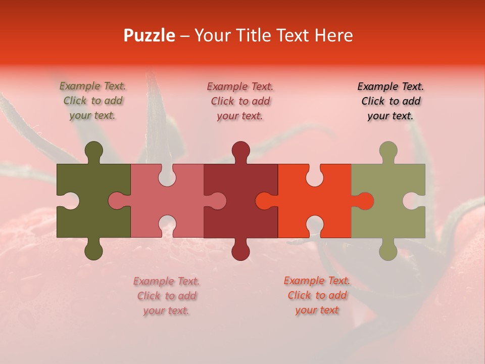 Perfect Fresh Red Wet Tomatoes With Tomato On Background, Very Soft Focus, Super Macro Shot. PowerPoint Template