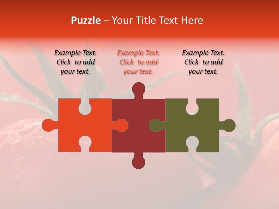 Perfect Fresh Red Wet Tomatoes With Tomato On Background, Very Soft Focus, Super Macro Shot. PowerPoint Template