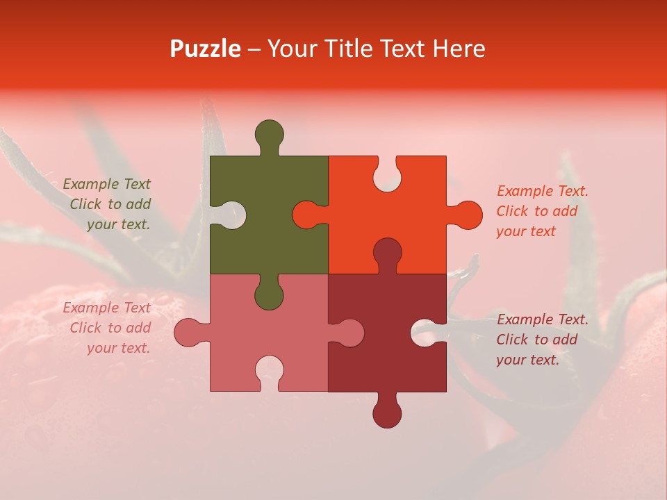 Perfect Fresh Red Wet Tomatoes With Tomato On Background, Very Soft Focus, Super Macro Shot. PowerPoint Template