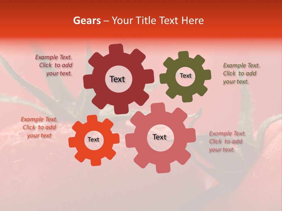 Perfect Fresh Red Wet Tomatoes With Tomato On Background, Very Soft Focus, Super Macro Shot. PowerPoint Template