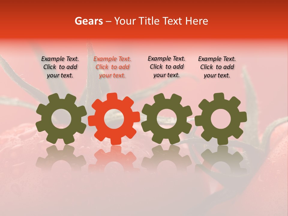 Perfect Fresh Red Wet Tomatoes With Tomato On Background, Very Soft Focus, Super Macro Shot. PowerPoint Template