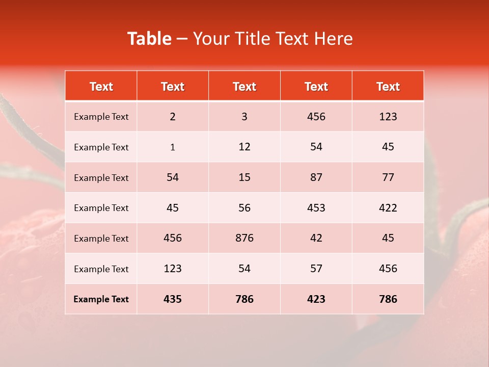 Perfect Fresh Red Wet Tomatoes With Tomato On Background, Very Soft Focus, Super Macro Shot. PowerPoint Template