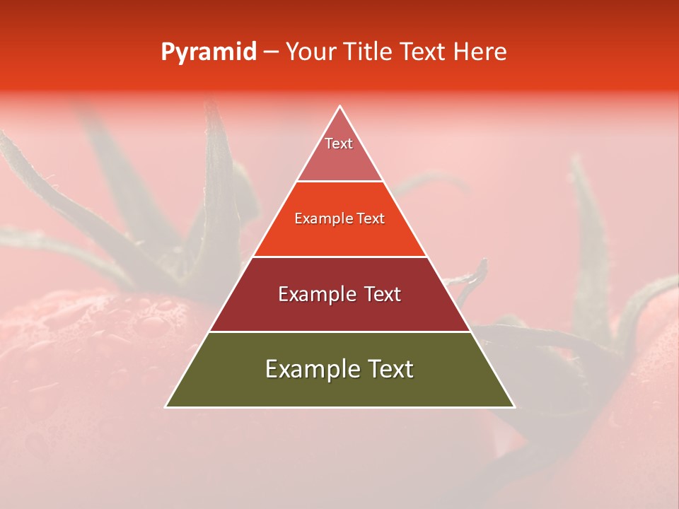 Perfect Fresh Red Wet Tomatoes With Tomato On Background, Very Soft Focus, Super Macro Shot. PowerPoint Template