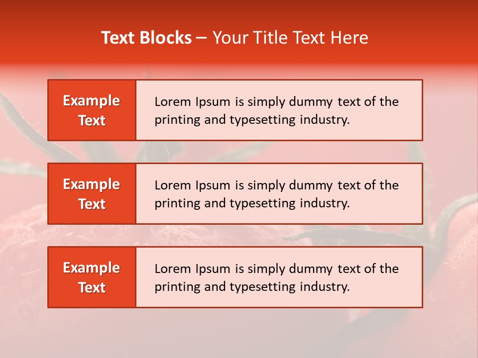 Perfect Fresh Red Wet Tomatoes With Tomato On Background, Very Soft Focus, Super Macro Shot. PowerPoint Template