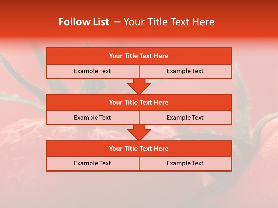 Perfect Fresh Red Wet Tomatoes With Tomato On Background, Very Soft Focus, Super Macro Shot. PowerPoint Template