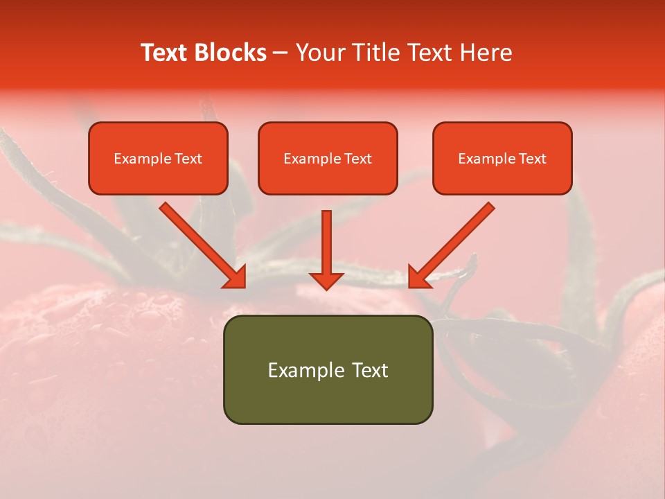 Perfect Fresh Red Wet Tomatoes With Tomato On Background, Very Soft Focus, Super Macro Shot. PowerPoint Template