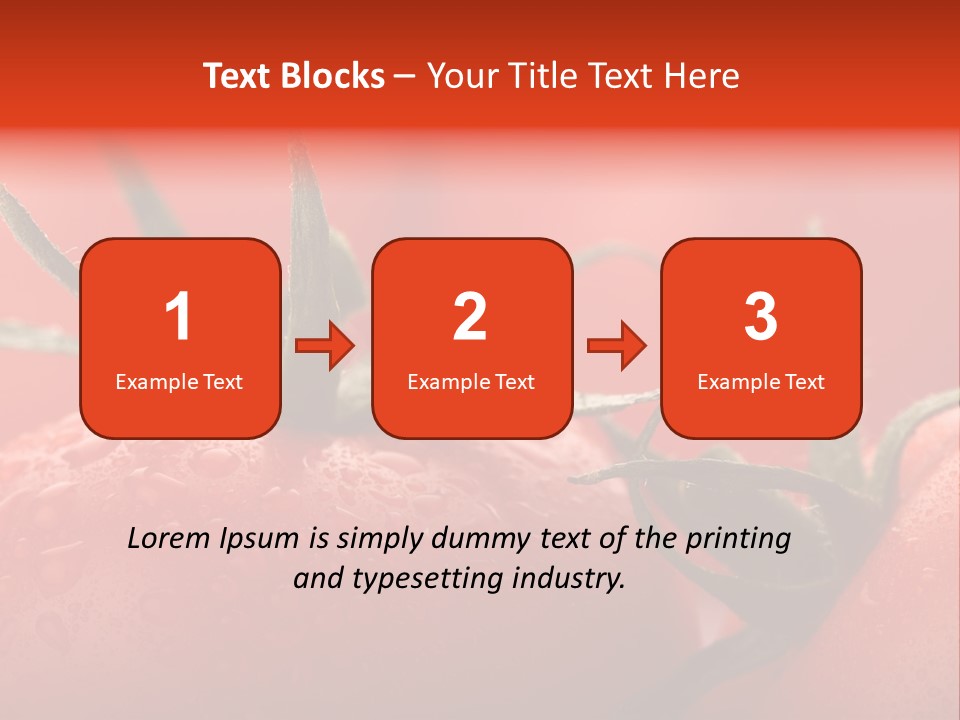 Perfect Fresh Red Wet Tomatoes With Tomato On Background, Very Soft Focus, Super Macro Shot. PowerPoint Template