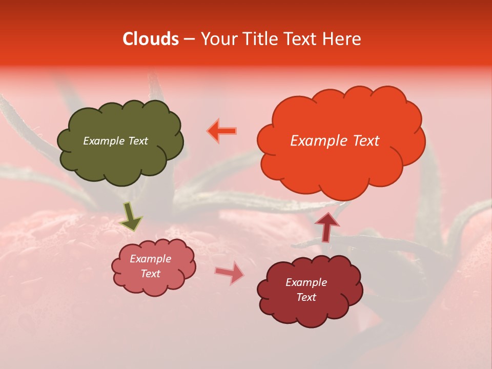Perfect Fresh Red Wet Tomatoes With Tomato On Background, Very Soft Focus, Super Macro Shot. PowerPoint Template