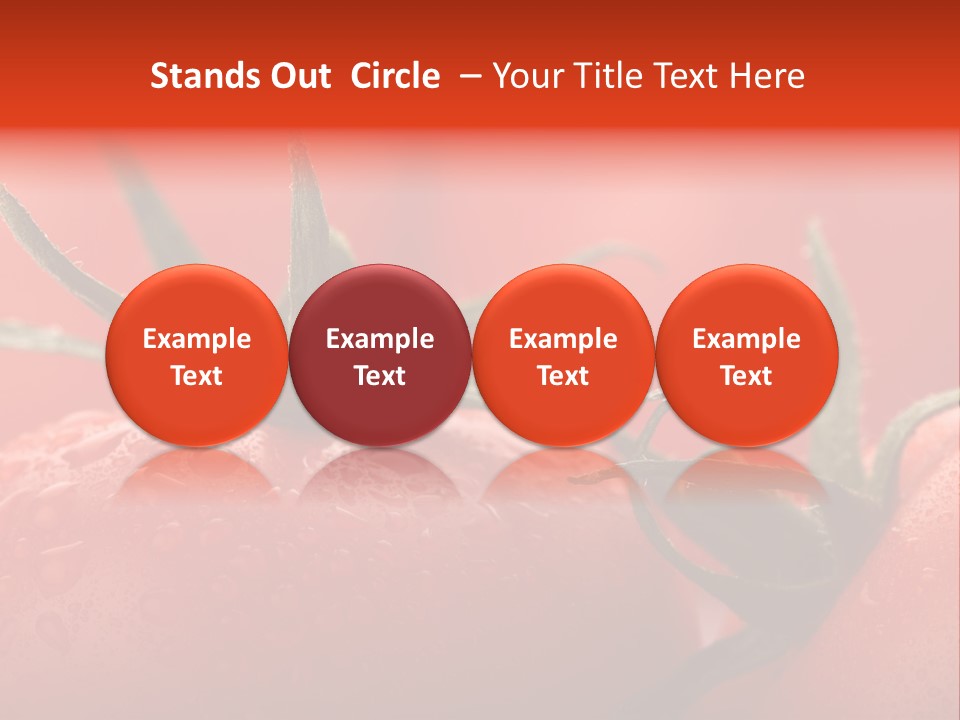 Perfect Fresh Red Wet Tomatoes With Tomato On Background, Very Soft Focus, Super Macro Shot. PowerPoint Template