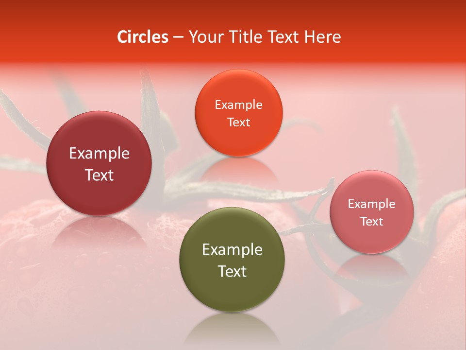 Perfect Fresh Red Wet Tomatoes With Tomato On Background, Very Soft Focus, Super Macro Shot. PowerPoint Template