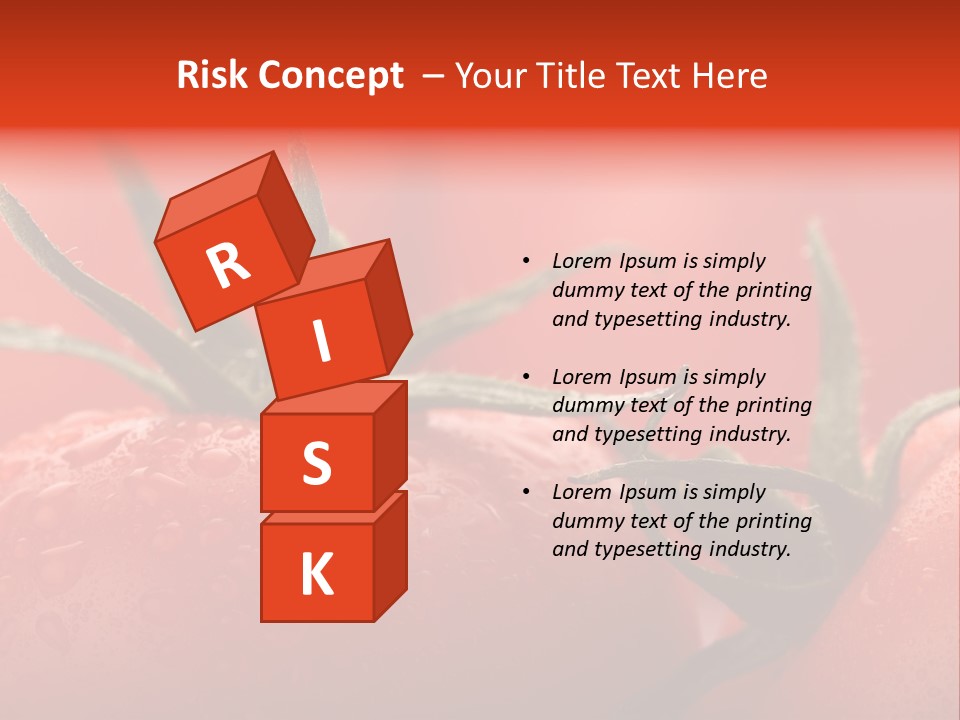 Perfect Fresh Red Wet Tomatoes With Tomato On Background, Very Soft Focus, Super Macro Shot. PowerPoint Template