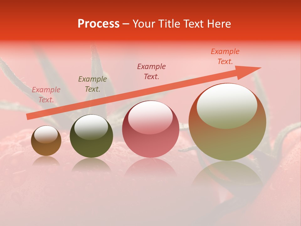 Perfect Fresh Red Wet Tomatoes With Tomato On Background, Very Soft Focus, Super Macro Shot. PowerPoint Template