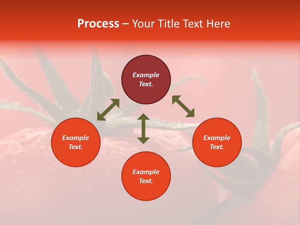 Perfect Fresh Red Wet Tomatoes With Tomato On Background, Very Soft Focus, Super Macro Shot. PowerPoint Template