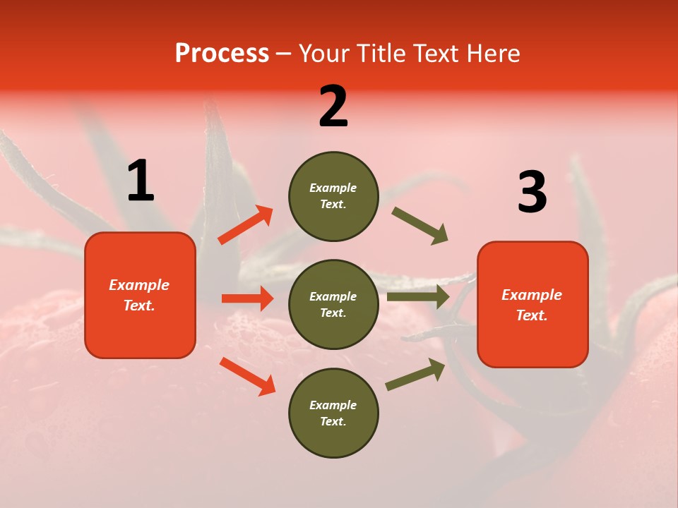 Perfect Fresh Red Wet Tomatoes With Tomato On Background, Very Soft Focus, Super Macro Shot. PowerPoint Template