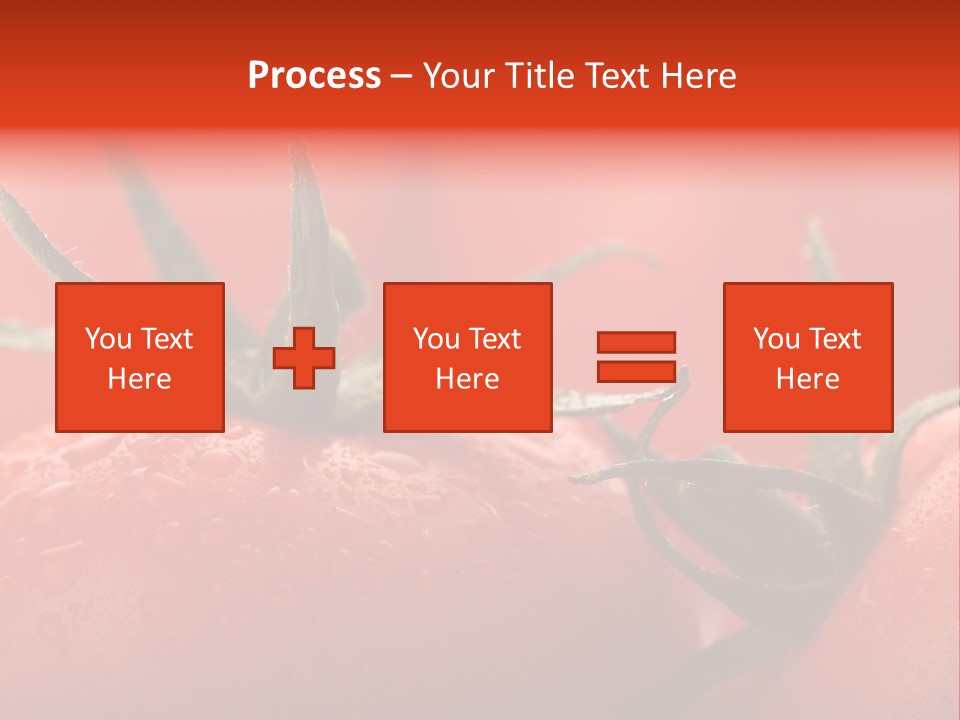 Perfect Fresh Red Wet Tomatoes With Tomato On Background, Very Soft Focus, Super Macro Shot. PowerPoint Template