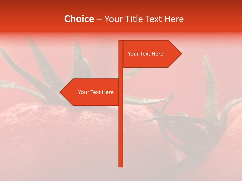 Perfect Fresh Red Wet Tomatoes With Tomato On Background, Very Soft Focus, Super Macro Shot. PowerPoint Template