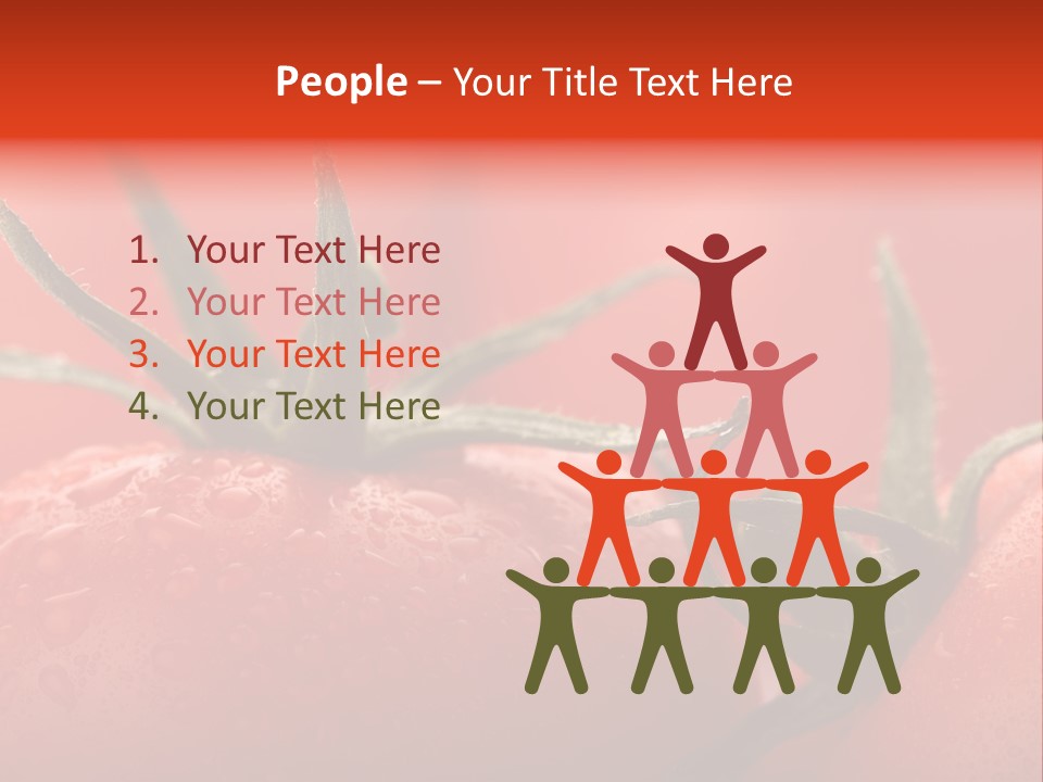 Perfect Fresh Red Wet Tomatoes With Tomato On Background, Very Soft Focus, Super Macro Shot. PowerPoint Template