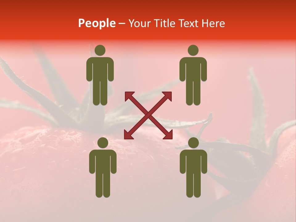 Perfect Fresh Red Wet Tomatoes With Tomato On Background, Very Soft Focus, Super Macro Shot. PowerPoint Template