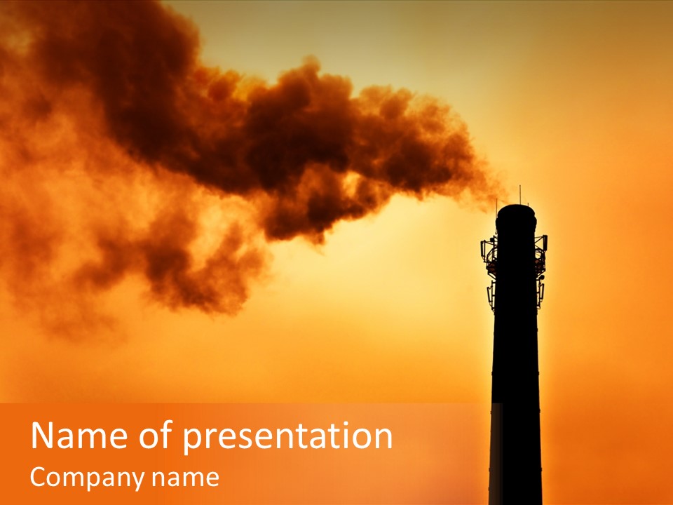 Concept Of Global Warming. Intentional High Contrast And Warm-Toning. PowerPoint Template