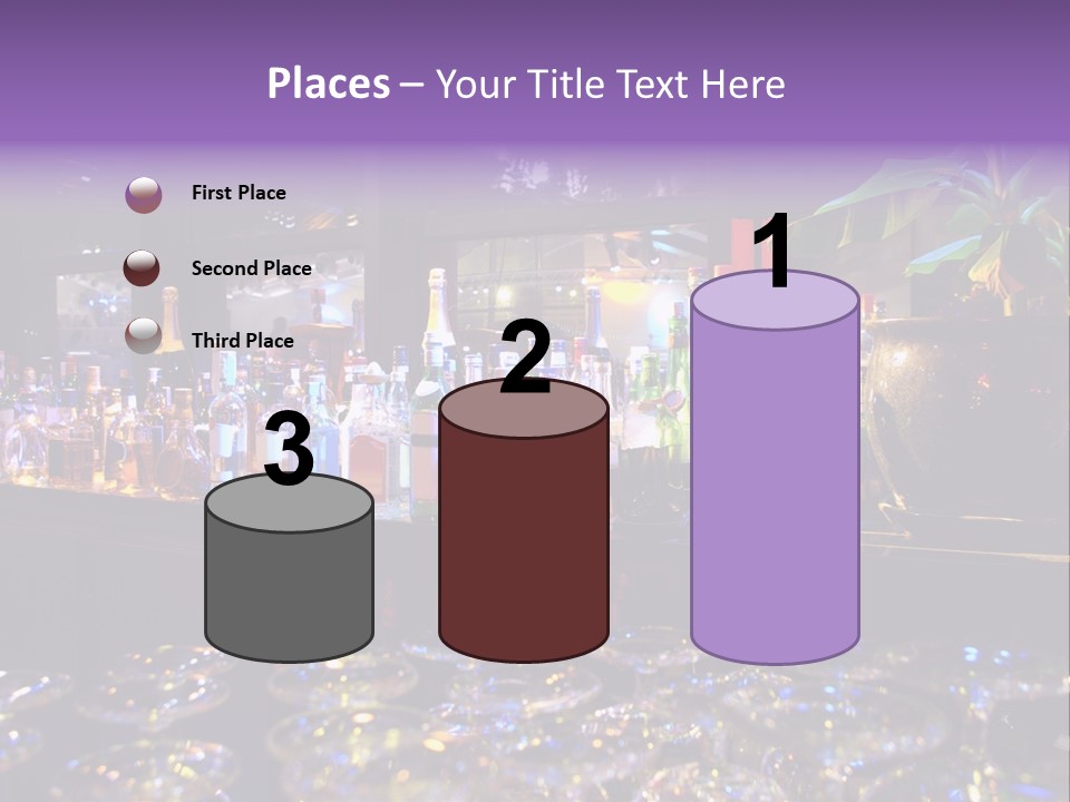 A Bar Filled With Lots Of Bottles Of Liquor PowerPoint Template