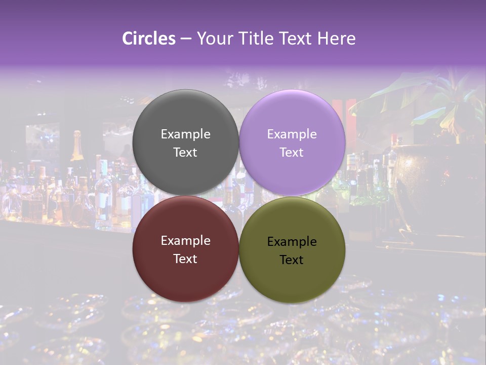 A Bar Filled With Lots Of Bottles Of Liquor PowerPoint Template