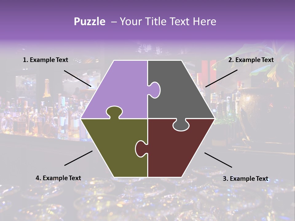 A Bar Filled With Lots Of Bottles Of Liquor PowerPoint Template