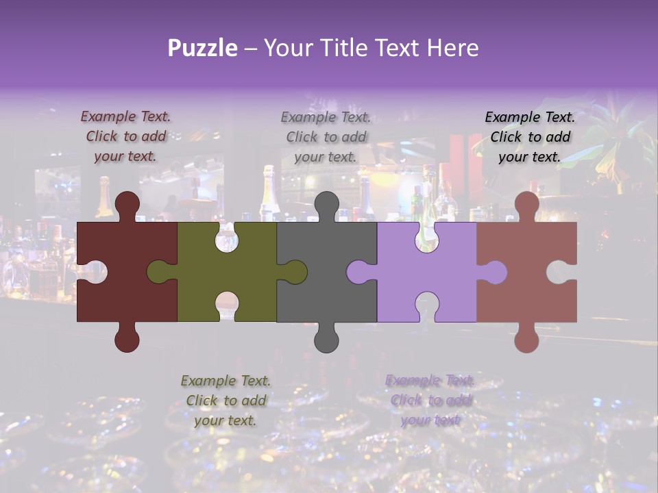 A Bar Filled With Lots Of Bottles Of Liquor PowerPoint Template