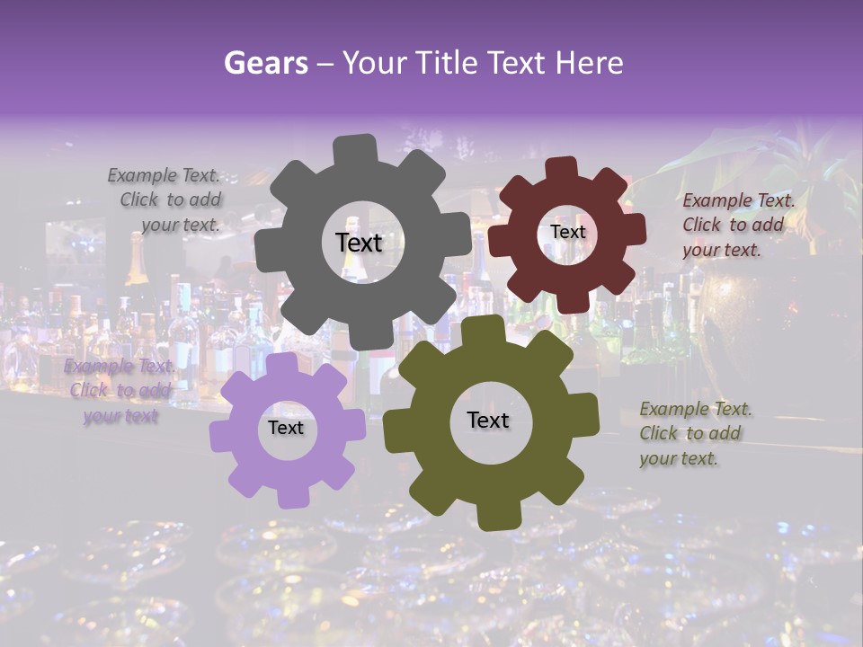 A Bar Filled With Lots Of Bottles Of Liquor PowerPoint Template