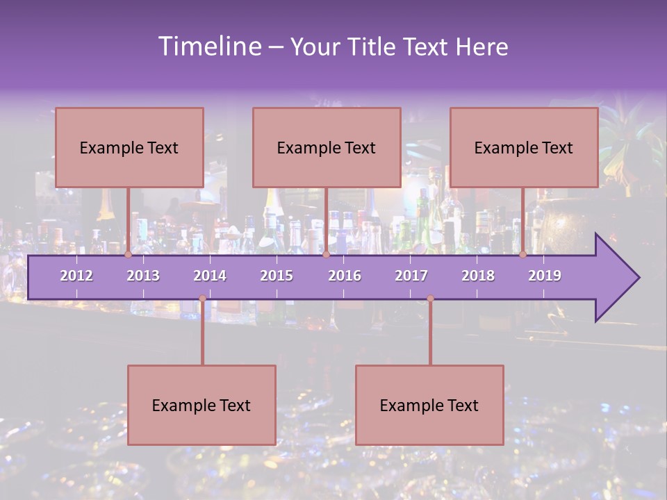 A Bar Filled With Lots Of Bottles Of Liquor PowerPoint Template