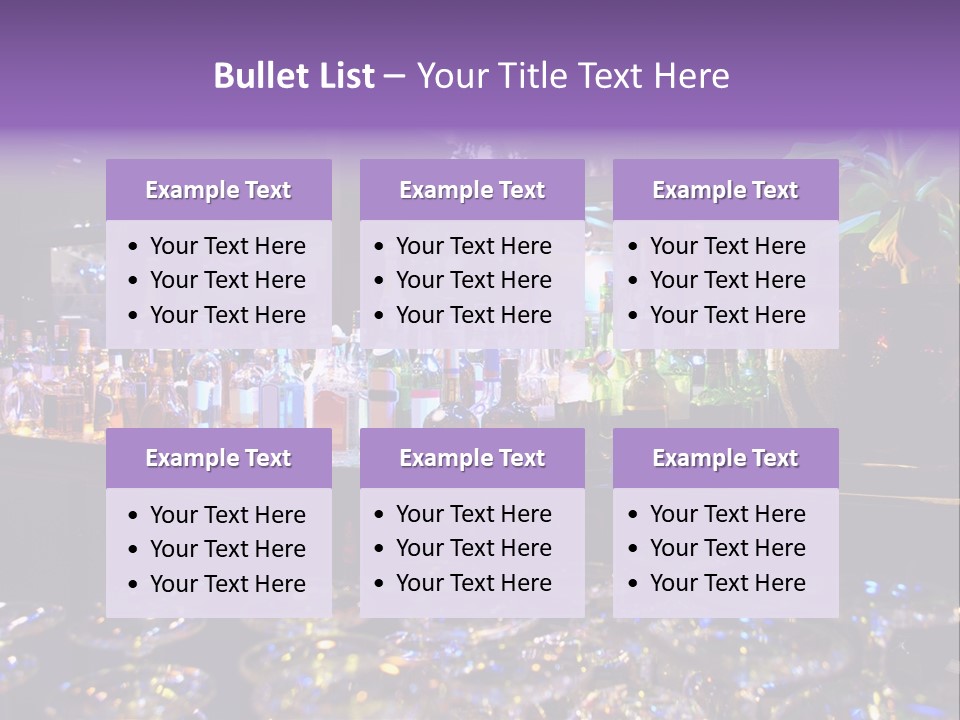 A Bar Filled With Lots Of Bottles Of Liquor PowerPoint Template