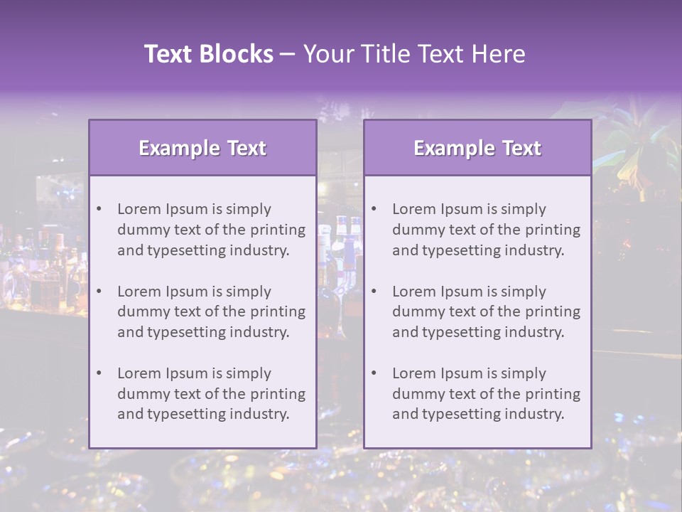 A Bar Filled With Lots Of Bottles Of Liquor PowerPoint Template