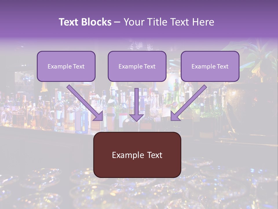 A Bar Filled With Lots Of Bottles Of Liquor PowerPoint Template