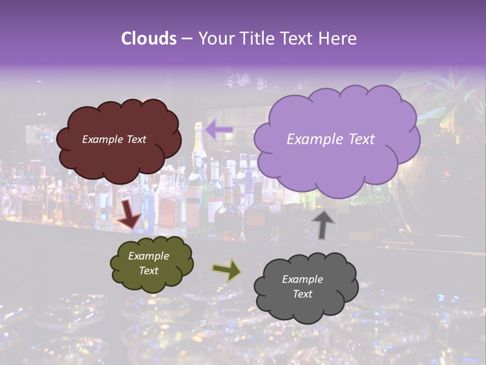A Bar Filled With Lots Of Bottles Of Liquor PowerPoint Template