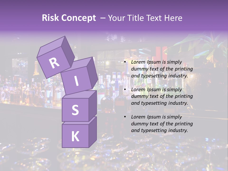 A Bar Filled With Lots Of Bottles Of Liquor PowerPoint Template