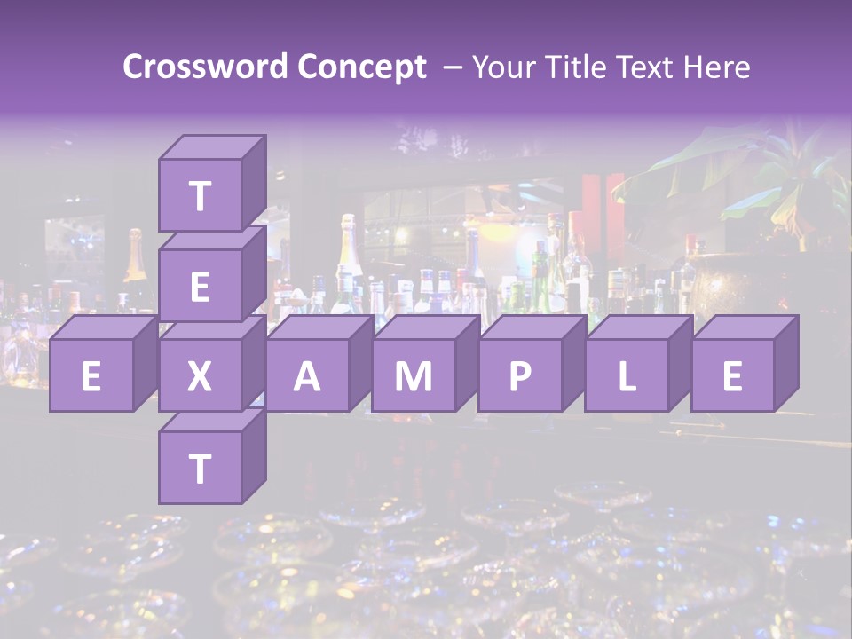 A Bar Filled With Lots Of Bottles Of Liquor PowerPoint Template