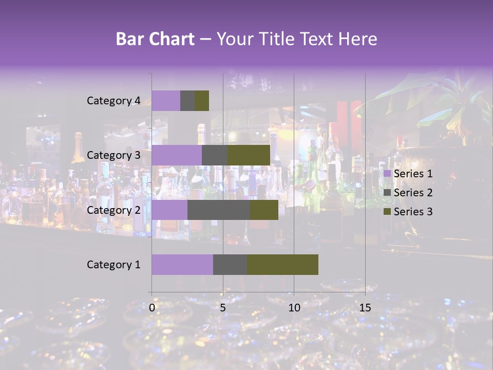 A Bar Filled With Lots Of Bottles Of Liquor PowerPoint Template