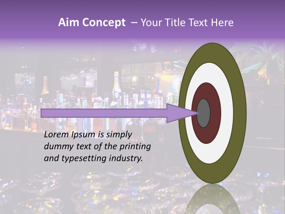 A Bar Filled With Lots Of Bottles Of Liquor PowerPoint Template