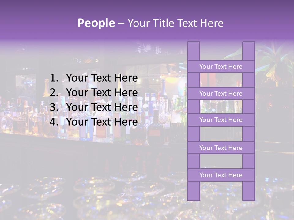 A Bar Filled With Lots Of Bottles Of Liquor PowerPoint Template