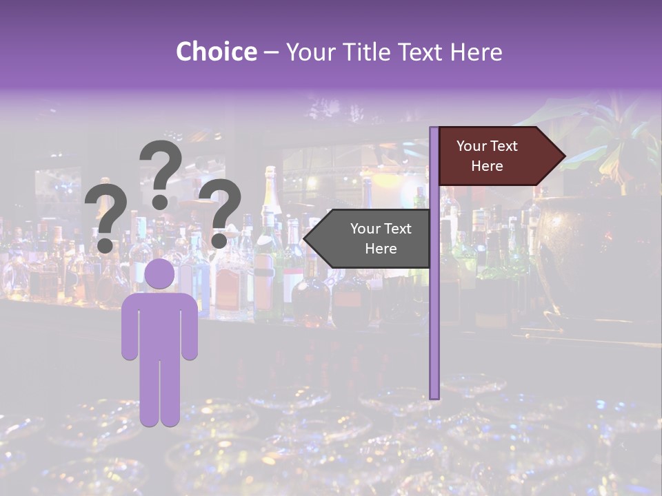 A Bar Filled With Lots Of Bottles Of Liquor PowerPoint Template