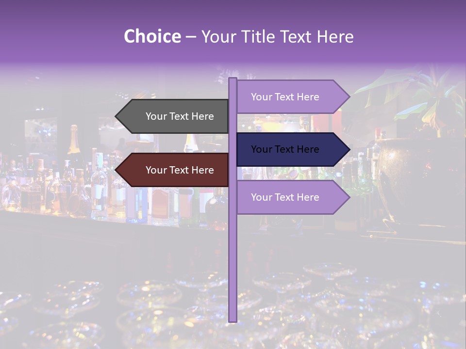 A Bar Filled With Lots Of Bottles Of Liquor PowerPoint Template